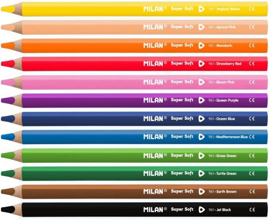 Milan Maxi Grip Colored Pencils 12pc Set SOFT – A Work of Heart